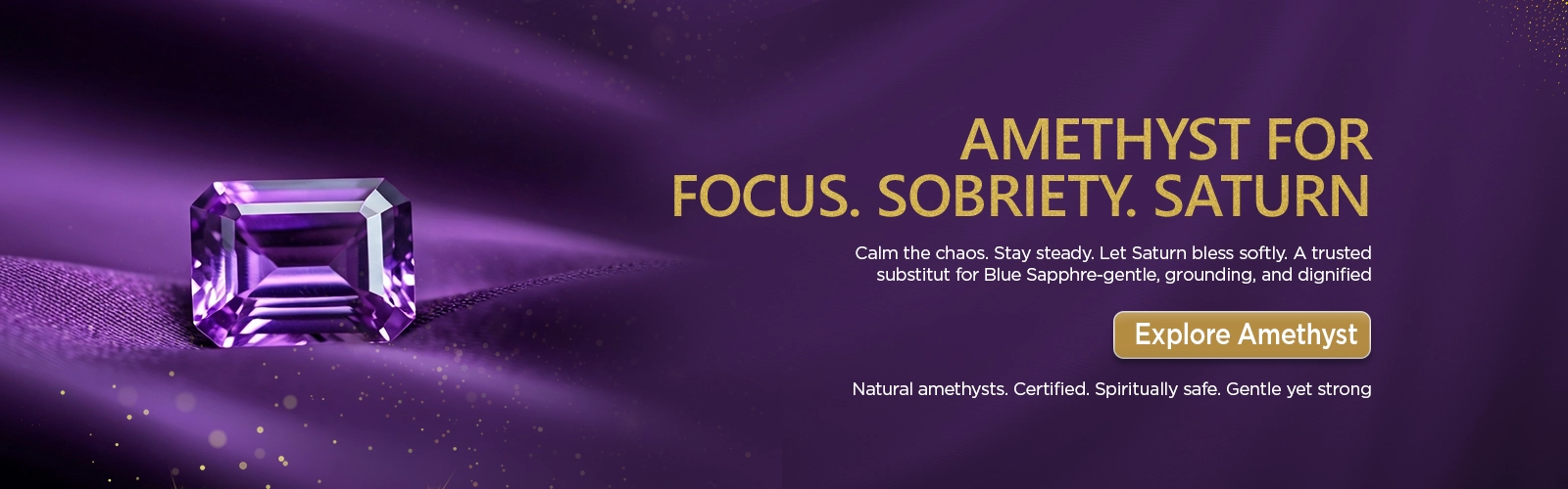 Amethyst for Focus. Sobriety. Saturn. copy
