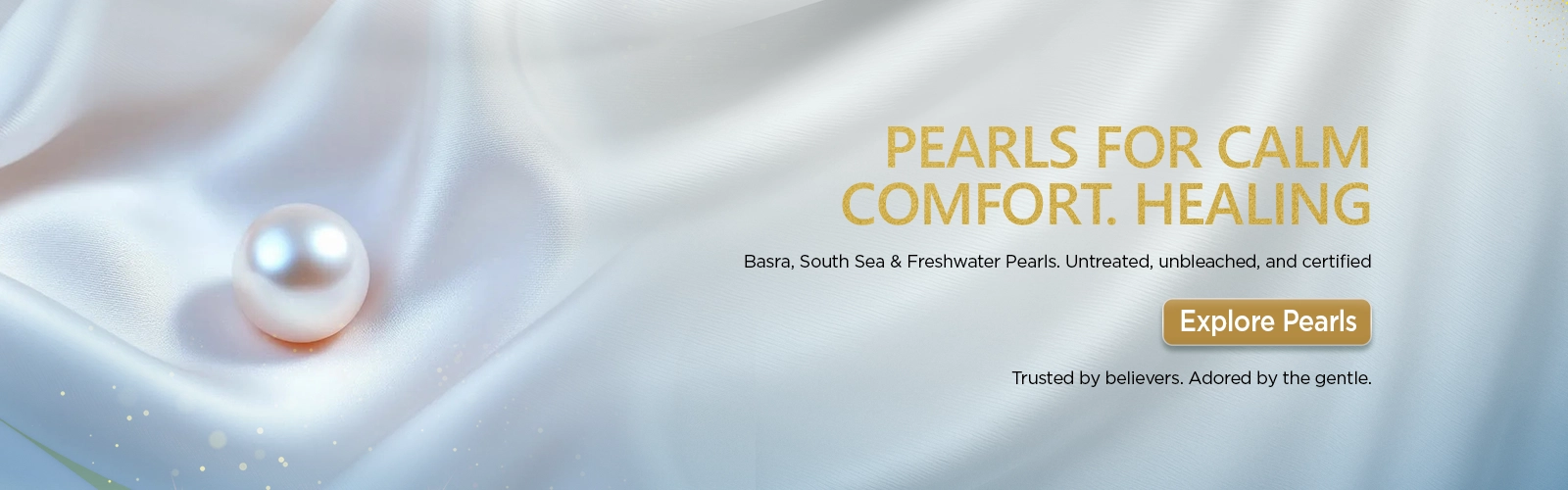 Pearls for Calm. Comfort. Healing. copy